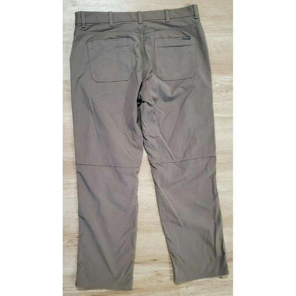 Eddie Bauer Mens 5 Pocket Side Zip Brown Pants 36 - Picture 2 of 3